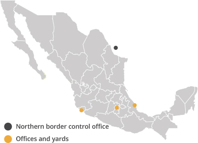 GOMSA LOGÍSTICA Patios y oficinas de transporte terrestre en México