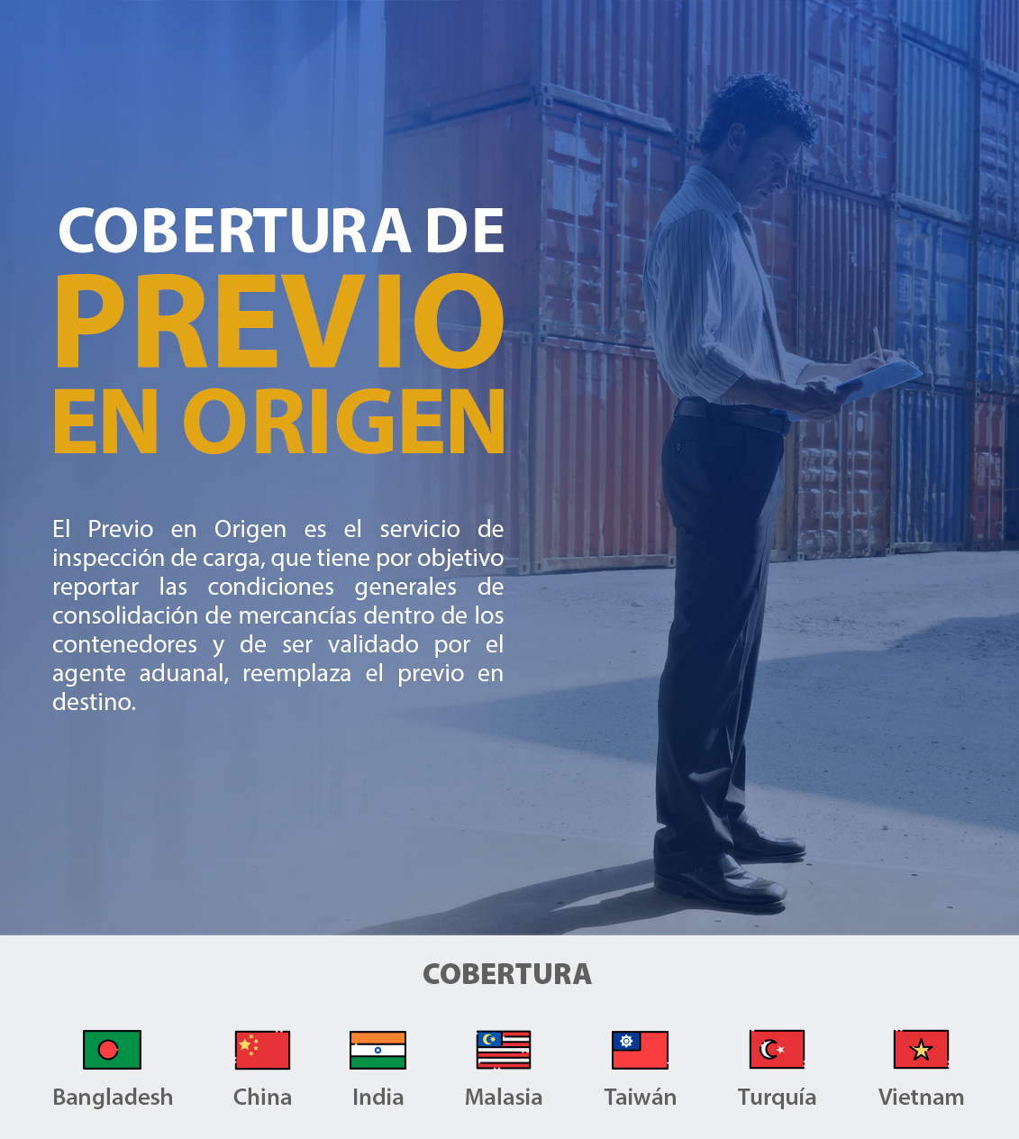 Cobertura de previo en origen